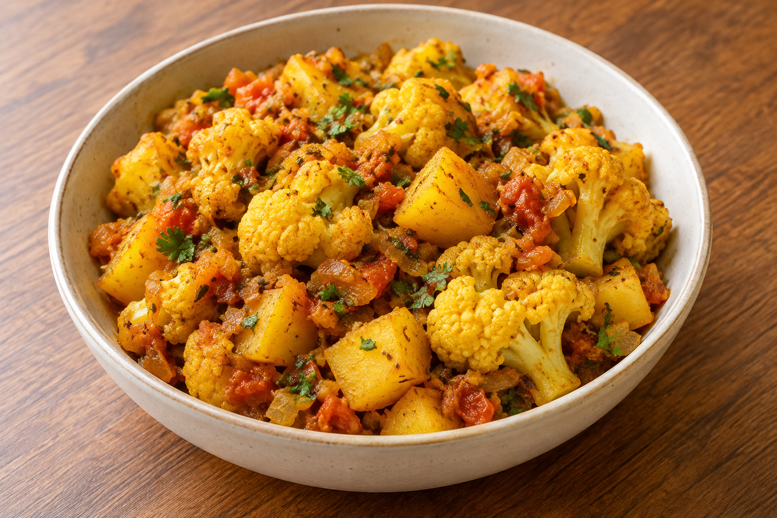 Aloo gobi con patate e cavolfiore