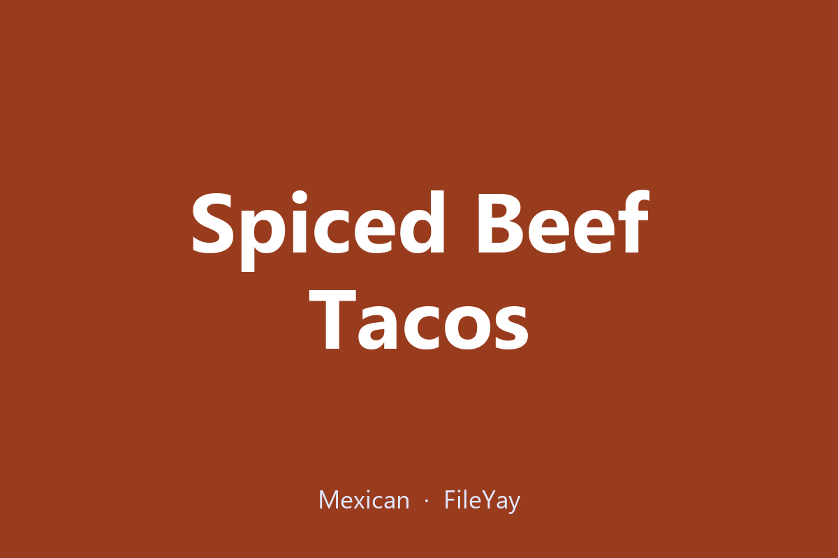 Tacos bò tẩm gia vị