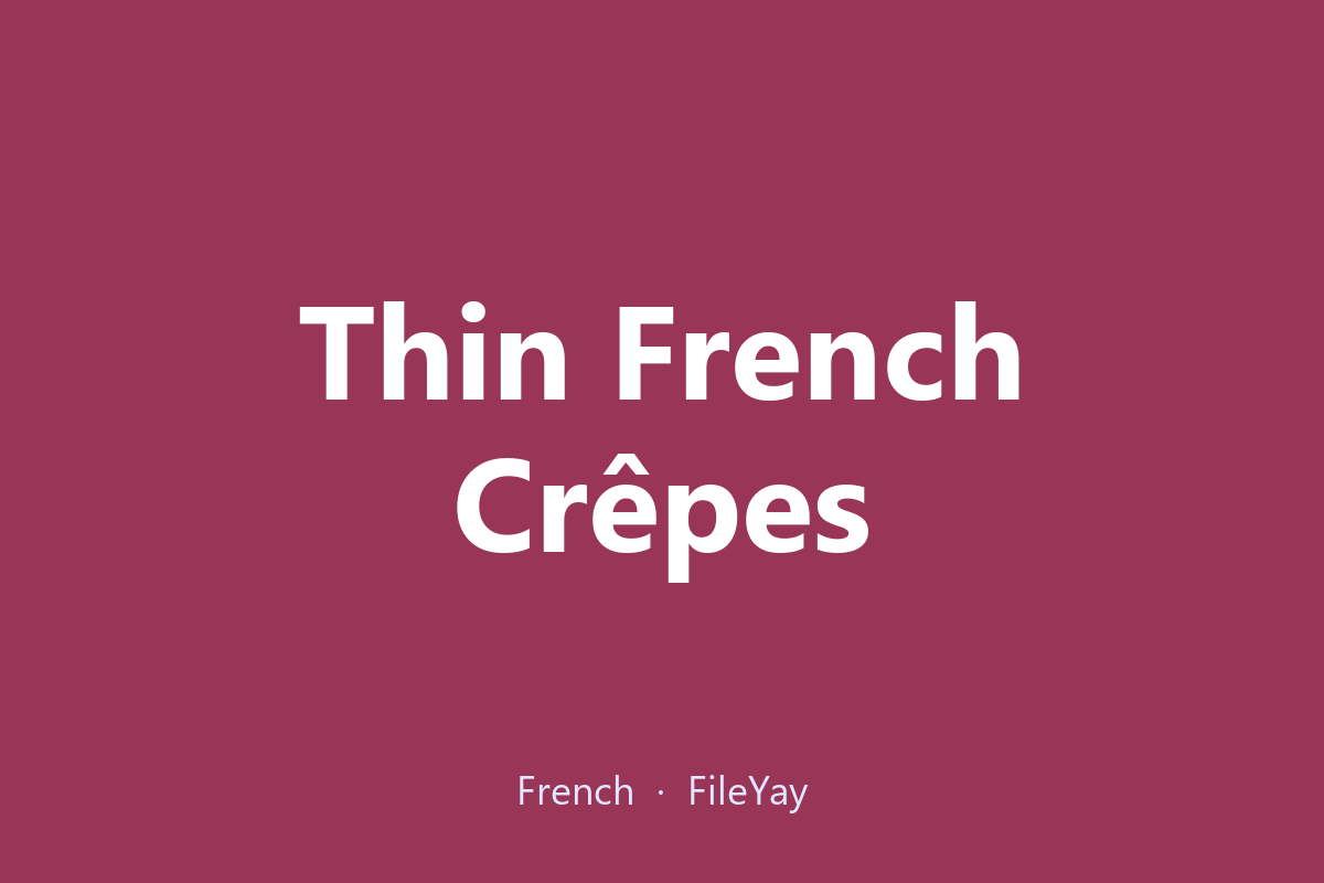 Crêpes francesi sottili