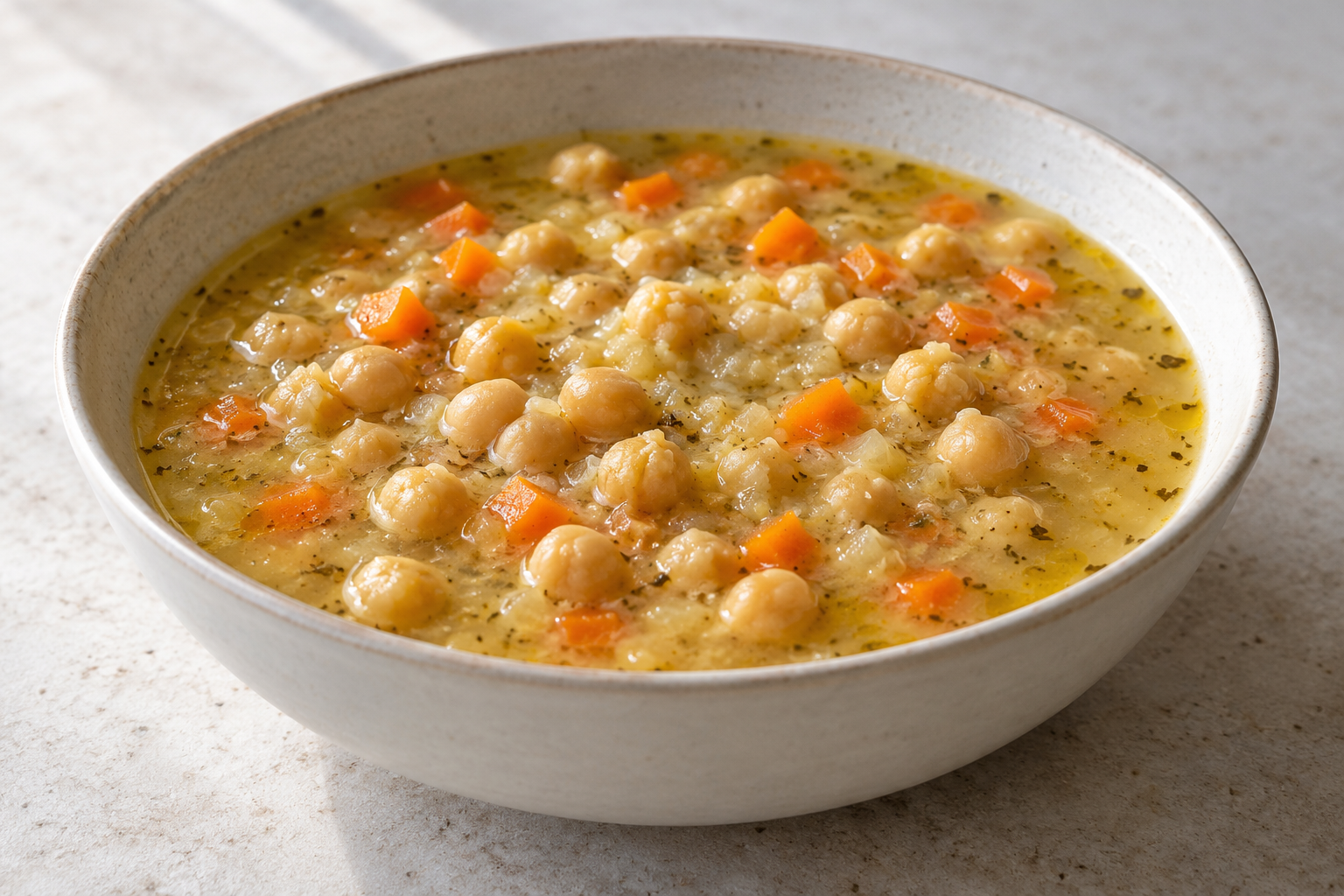 Zitronen-Kichererbsensuppe