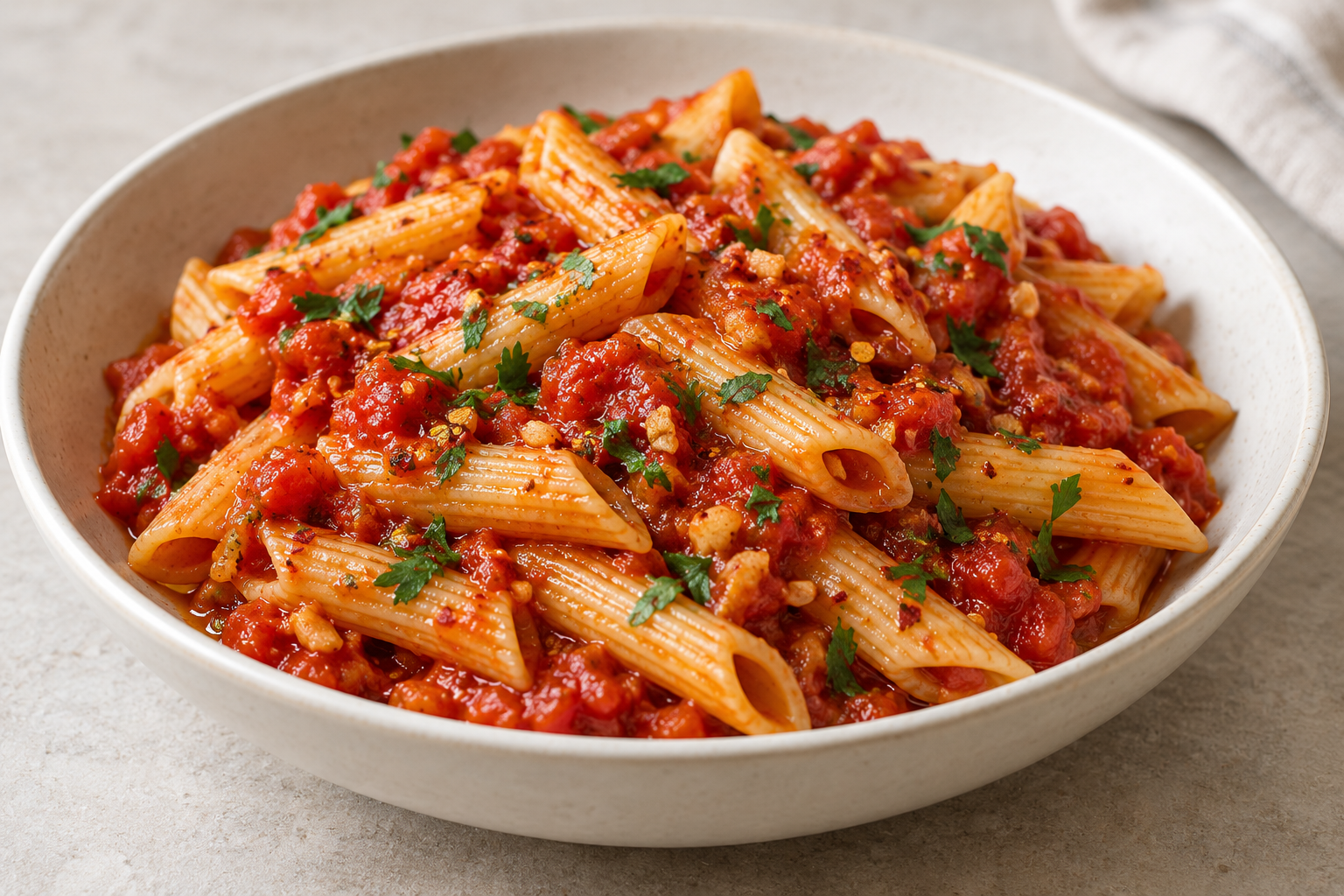 Pasta a la arrabbiata