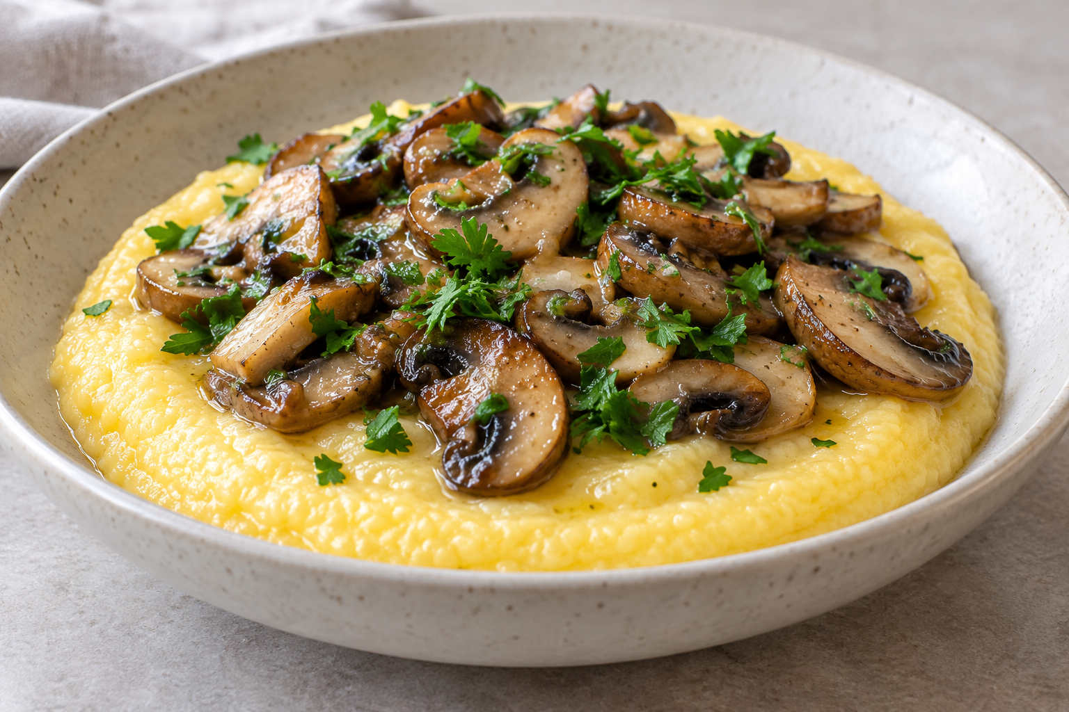 Polenta mit Pilzen